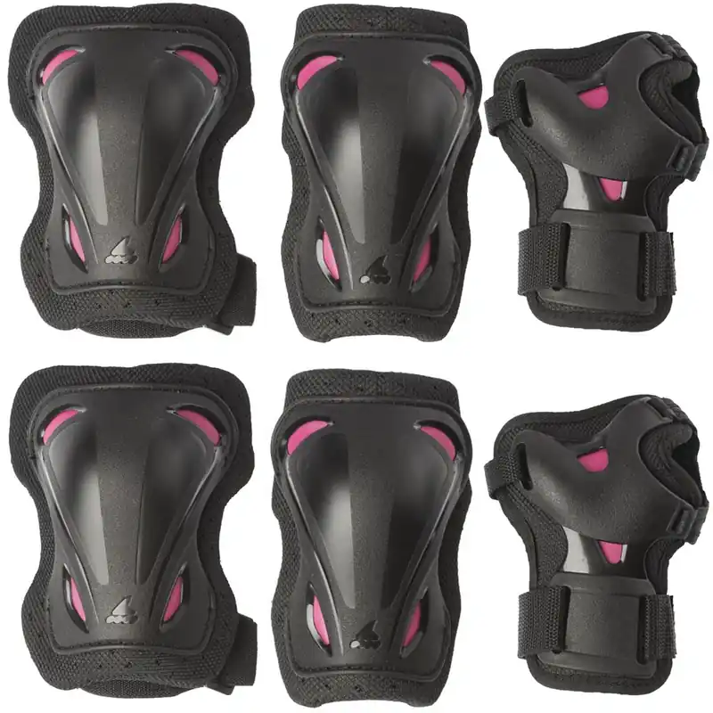 Rollerblade Skate Gear Pack Schützer-Set Schwarz/Himbeere- S