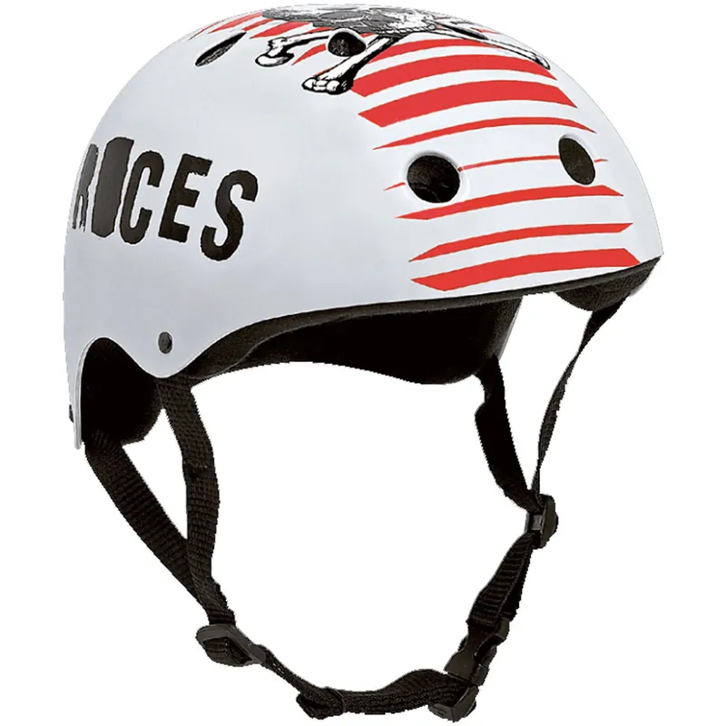 Roces Skull 800 Aggressive Helmet Skatehelm Matte White/Red- S