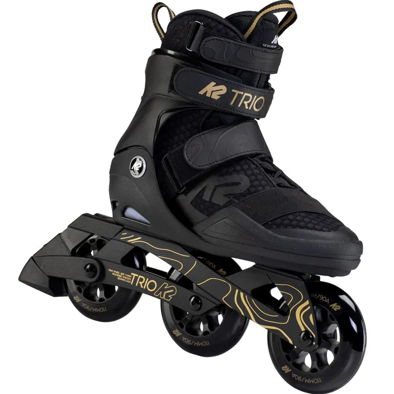 K2 Trio 110 Lifestyle-Skates Black/Gold- 40.5