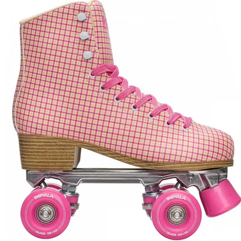 Impala Quad Skates Discoroller Pink Tartan- 36