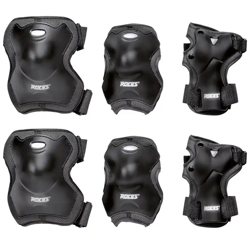 Roces Adult Super 3-Pack Schützer-Set Black- S