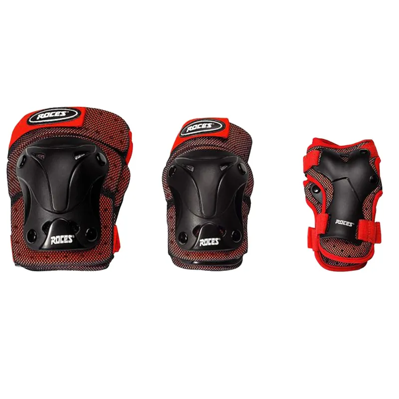 Roces Ventilated 3-Pack Schoner-Set Red/Black- S