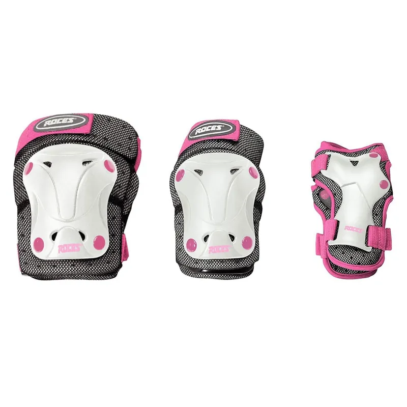 Roces Ventilated 3-Pack Schützer-Set White/Pink- S