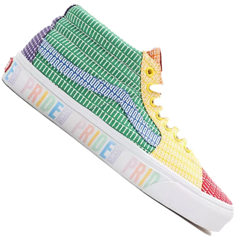 Vans Sk8-Mid Schuhe (Pride) Multi/True White- 36.5 - Nur noch 1 auf Lager