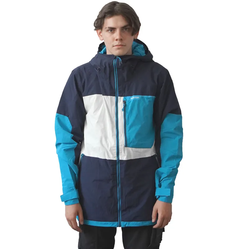 Burton Peasy Snowboard-Jacke Dress Blue/White/Baby Blue-