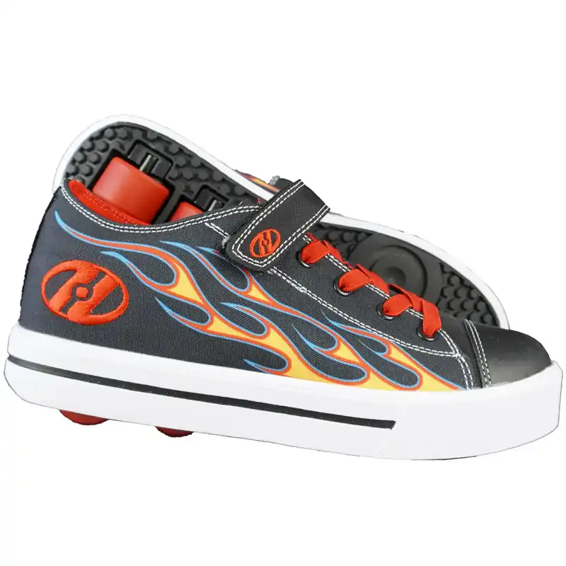 Heelys X2 Snazzy Heelys Black/Yellow/Red Flame-9