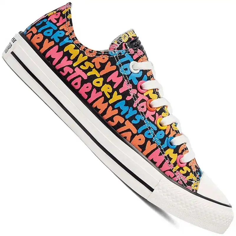 Converse CT All Star OX Sneaker Black Bold/Mandarin White- 36.5