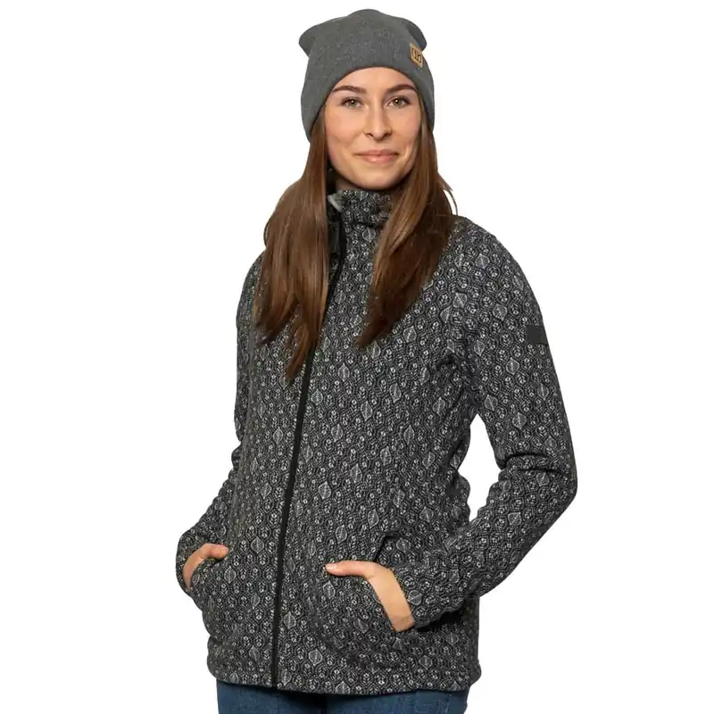 Elkline Come Together Fleecejacke Black-9