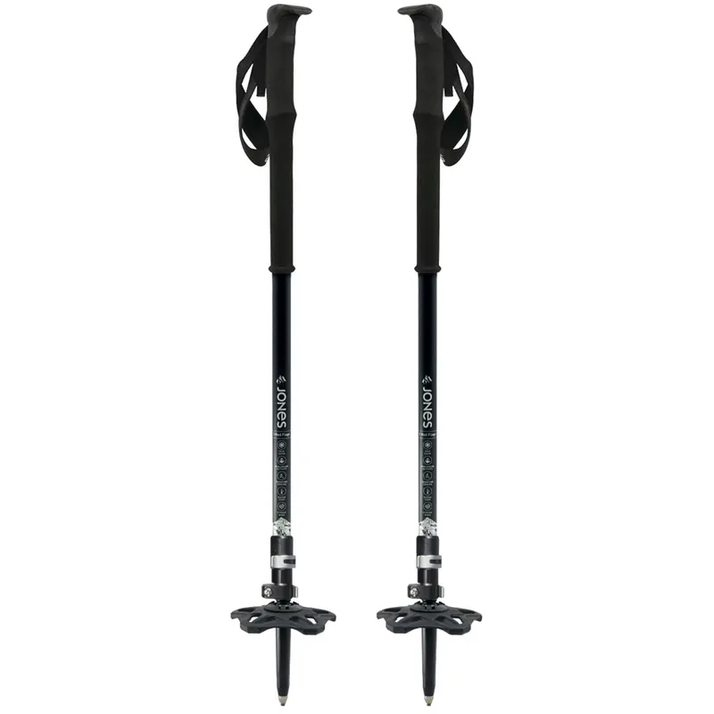 Jones Talon Poles Silver Teleskopstöcke Black-