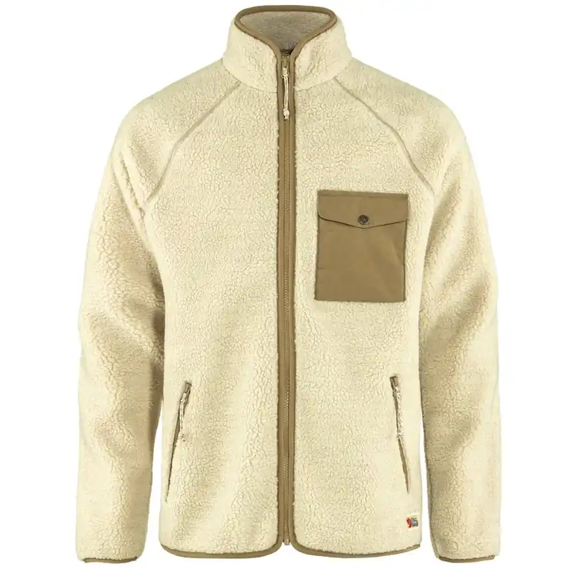 Fjällräven Vardag Pile Fleece Fleecejacke Chalk White-9