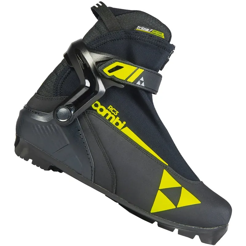 Fischer RC3 Combi Langlaufschuhe Black/Yellow-9
