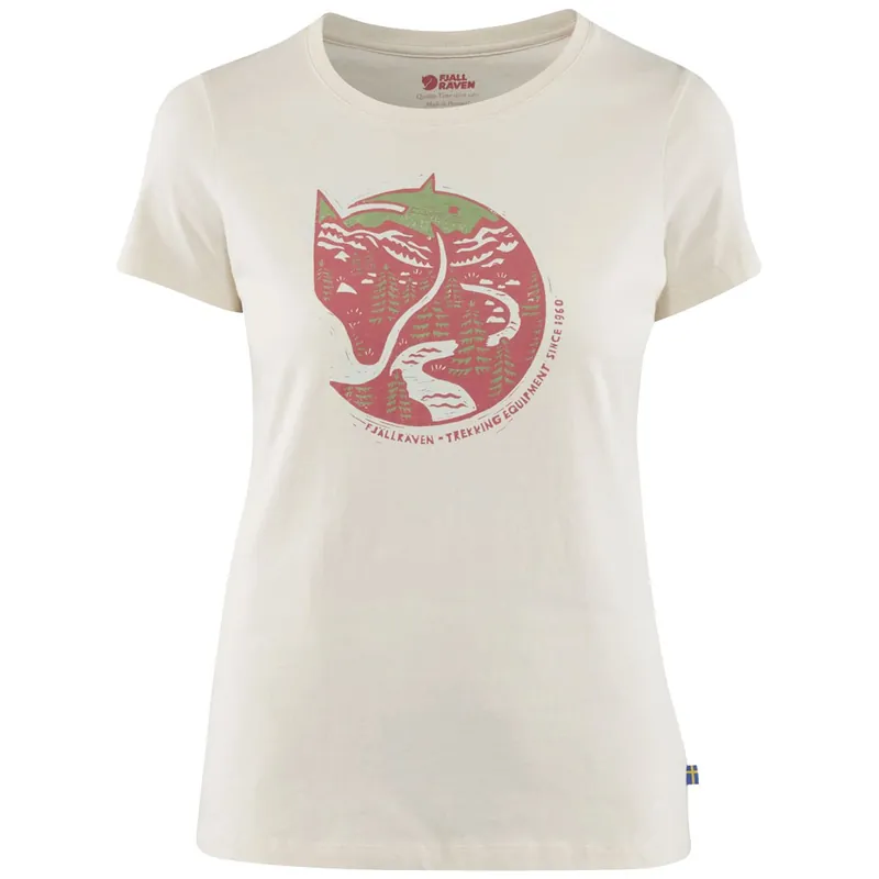 Fjällräven Arctic Fox Print T-Shirt Chalk White- XS