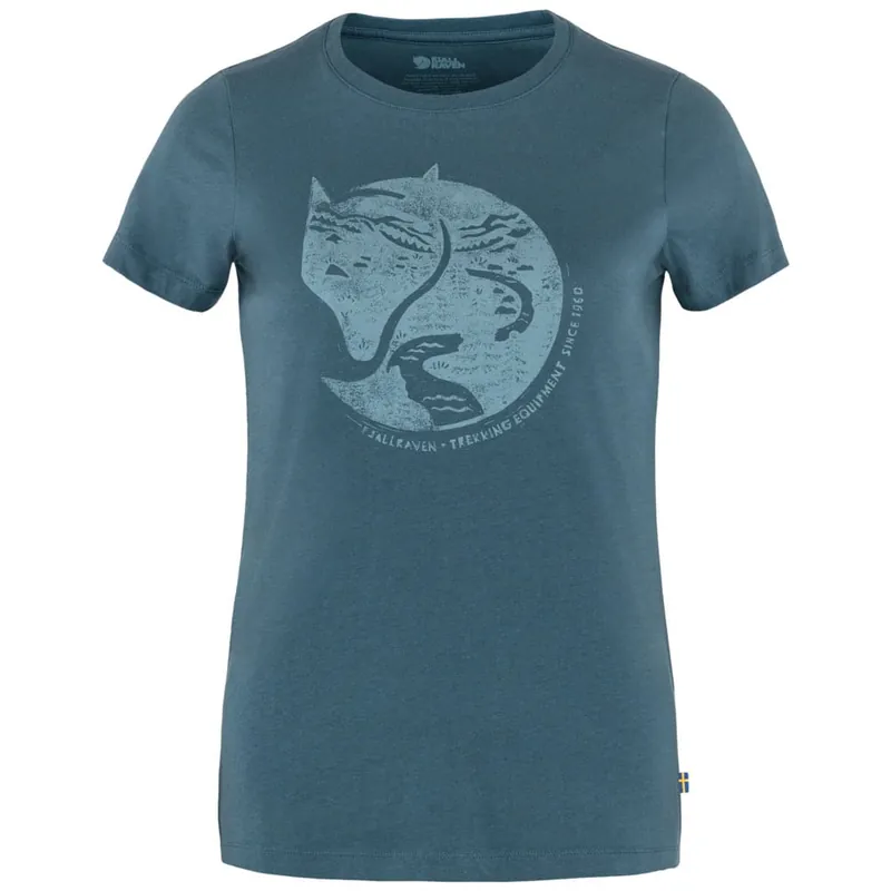 Fjällräven Arctic Fox Print T-Shirt lndigo Blue- XS