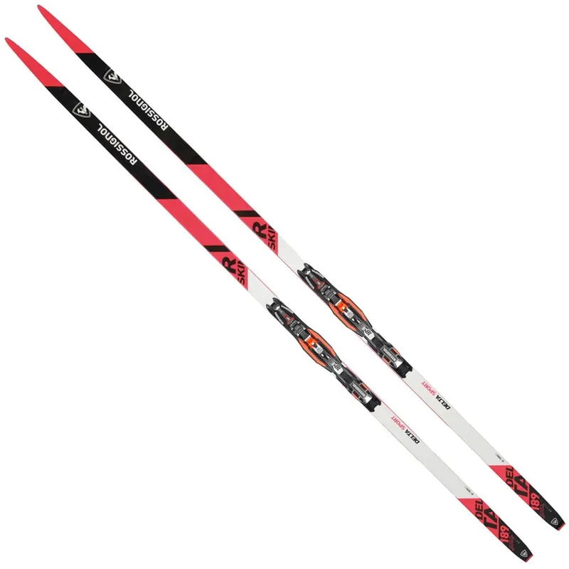 Rossignol Delta Sport R-Skin Stiff Langlaufset Red/White/Black-