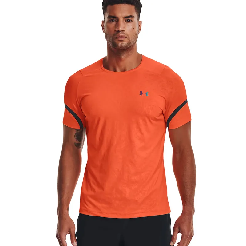 Under Armour Rush Emboss 2.0 Funktionshirt Blaze Orange/Jet Gray- L