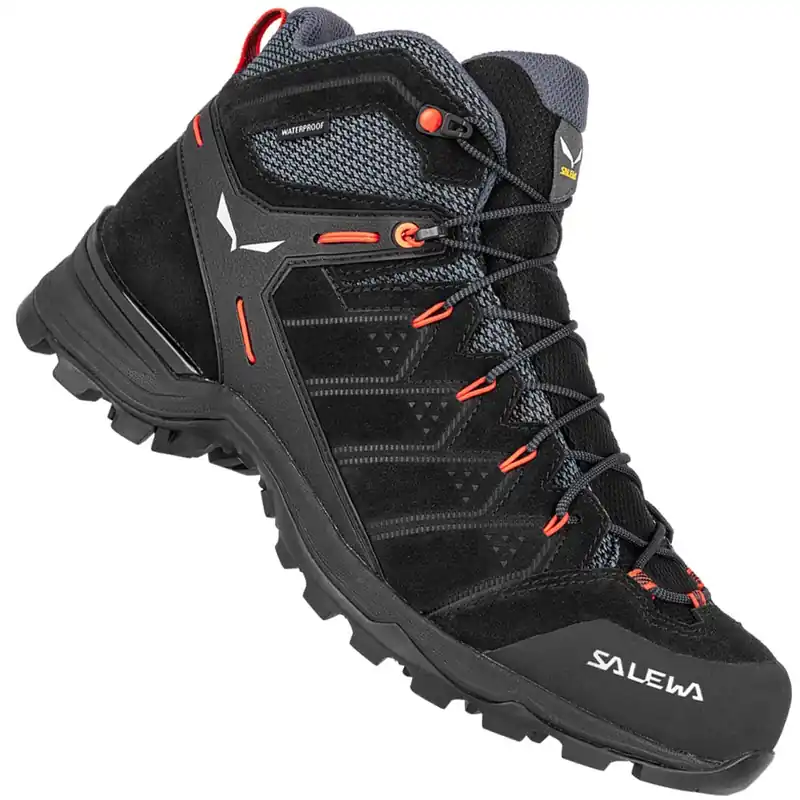 Salewa Alp Mate Mid WP Hikingschuhe Black Out/Fluo Orange- 41