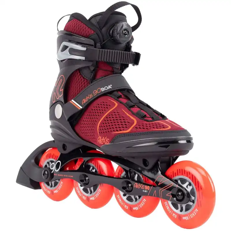 K2 Alexis 90 BOA Inliner Burgundy/Orange- 36 - Nur noch 1 auf Lager