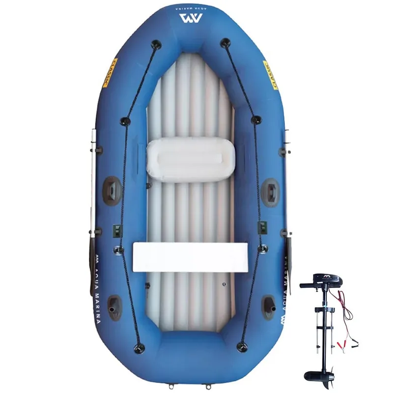 Aqua Marina Classic Fishing Boat with T-18 Motor Schlauchboot Blue-