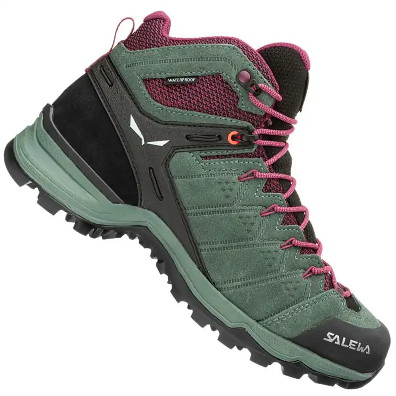 Salewa Alp Mate Mid WP Wanderschuhe Duck Green/Rhododendron-