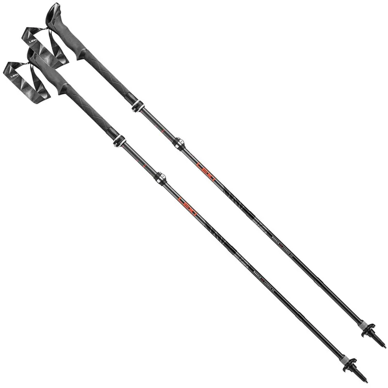Leki Makalu FX Carbon AS Trekking-Stöcke Light Anthracite/Bright Red/Black-