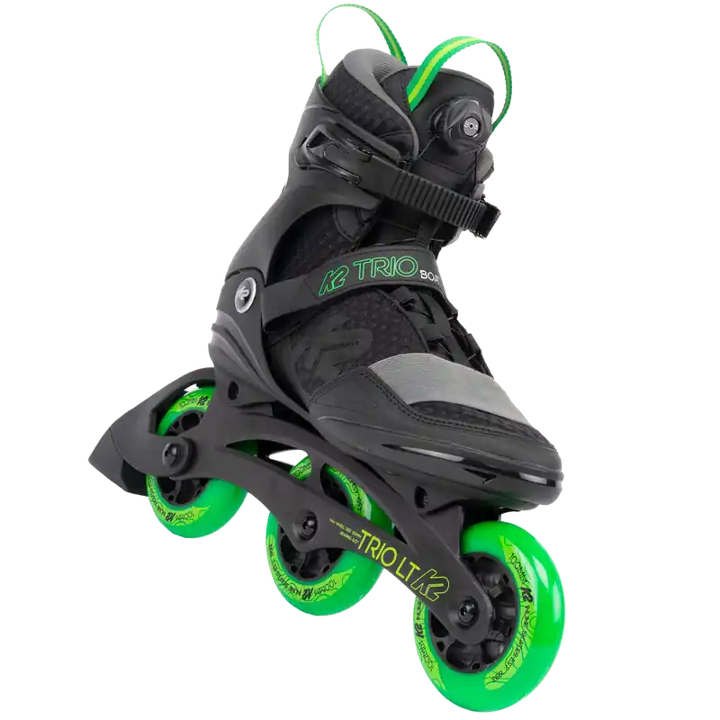 K2 K2 Trio LT 100 BOA Inliner Black/Green- 39.5