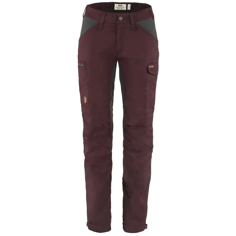 Fjällräven Kaipak Curved Regular Wanderhose Dark Garnet/Dark Grey-9