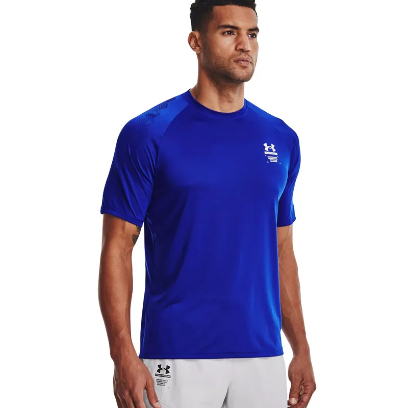 Under Armour Armourprint SS T-Shirt Royal/White-