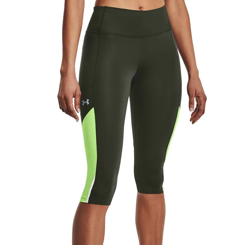 Under Armour Fly Fast 3.0 Speed Capri Hose Baroque Green/Quirky Lime-