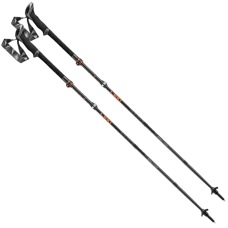 Leki Makalu FX Carbon Trekking-Stöcke Black/Orange/Natural Carbon-