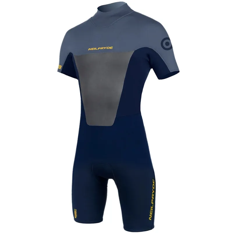 Neilpryde Rise Springsuit Shorty 2/2 BZ Neo Pewter/Navy/Yellow Print-9