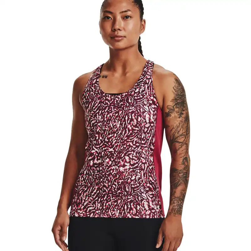 Under Armour Fly By Tank Top Black Rose- XS