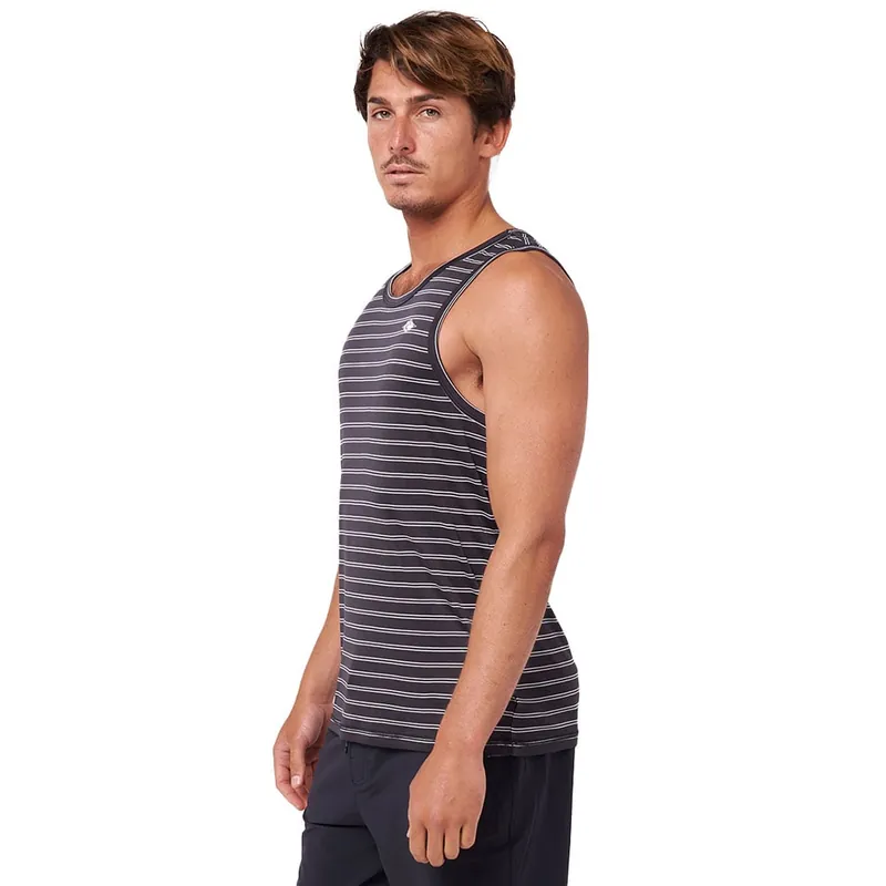 Rip Curl Plain Stripe Tank Muskelshirt Black-9