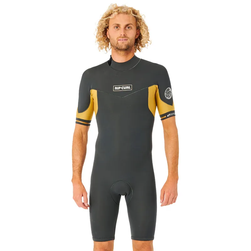 Rip Curl Dawn Patrol Back Zip Spring 2mm Neoprener Mustard-9