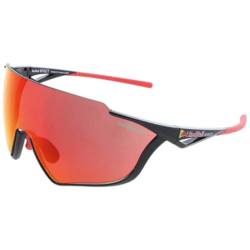 Red Bull SPECT Eyewear Pace Sportbrille Shiny Black/Smoke with Red Mirror-