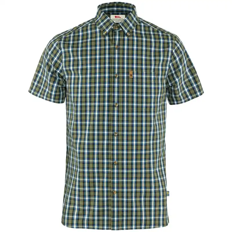 Fjällräven Övik Outdoorshirt Green/Alpine Blue- S