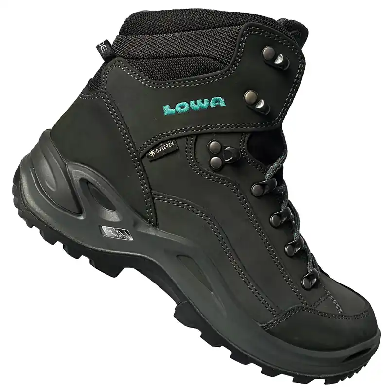 LOWA Renegade GTX Mid WS Bergschuhe Asphalt/Türkis- 36.5 - Nur noch 1 auf Lager