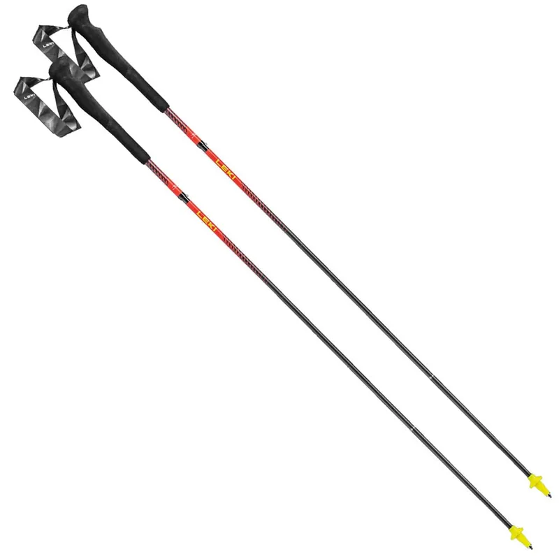 Leki Neotrail FX One Superlite Trail Running-Stöcke Bright Red/Neongelb/Naturalcarbon-