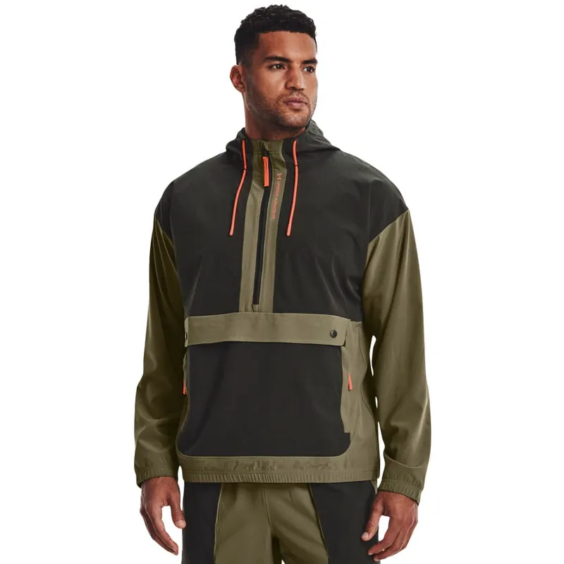 Under Armour Rush Woven Trainingsjacke Tent/Blaze Orange-9