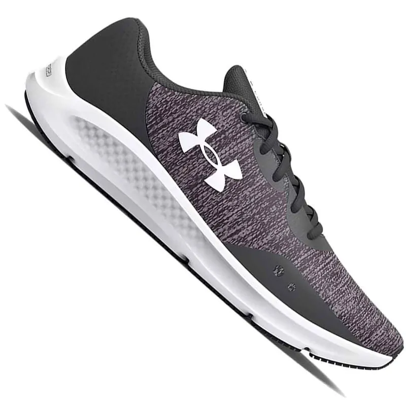 Under Armour Charged Pursuit 3 Twist Laufschuhe Jet Gray/White- 43 - Nur noch 1 auf Lager