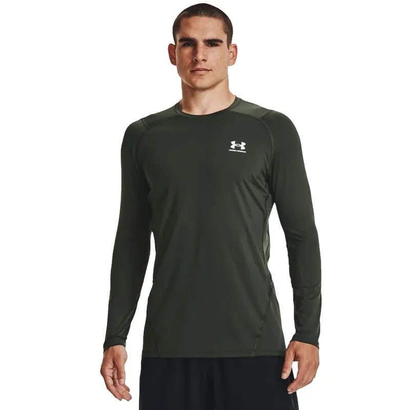 Under Armour HG Fitted LS Langarmshirt Baroque Green-