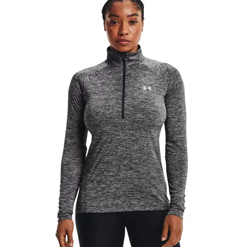 Under Armour Tech 1/2 Zip Twist Half-Zip Top Jet Gray- XS