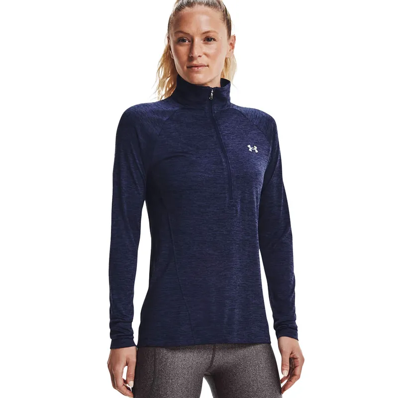 Under Armour Tech 1/2 Zip Twist Half-Zip Top Navy- XS
