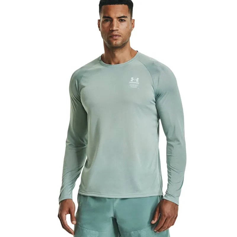 Under Armour Armourprint LS Langarmshirt Opal Green-