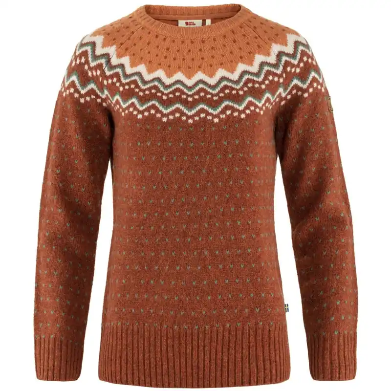 Fjällräven Övik Knit Pullover Autumn Leaf/Desert Brown-9