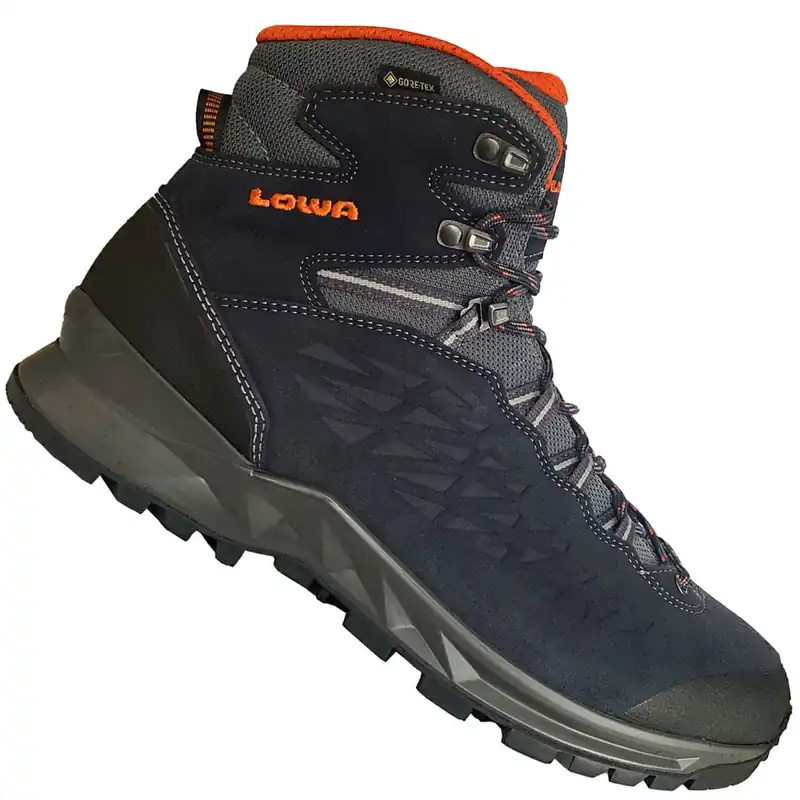 LOWA Explorer II GTX Mid Wanderschuhe Navy/Orange- 40 - Nur noch 1 auf Lager