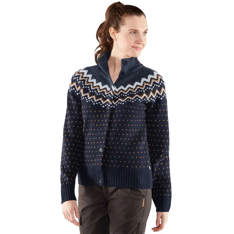 Fjällräven Övik Knit Cardigan Strickjacke Dark Navy-9