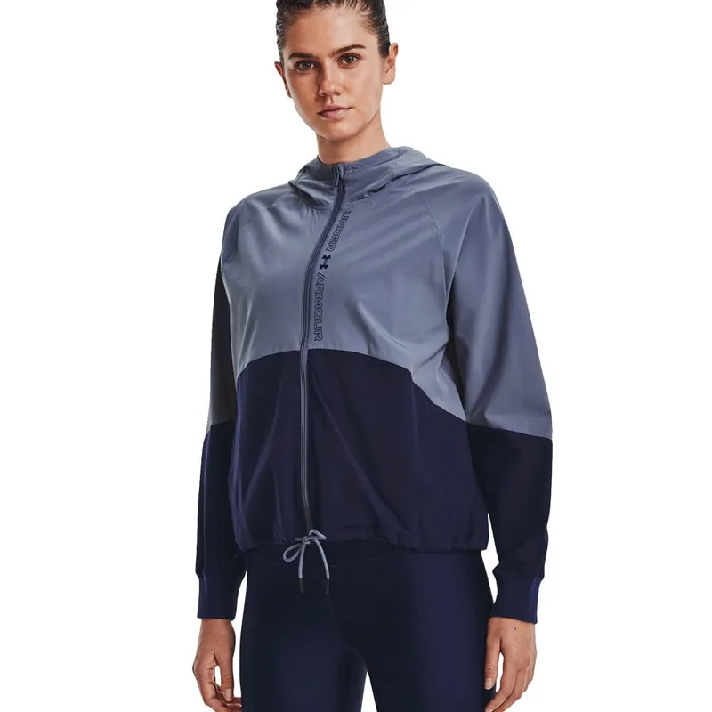 Under Armour Woven FZ Sportjacke Aurora Purple/Midnight Navy-9
