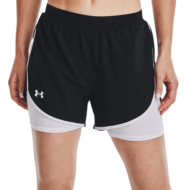 Under Armour Fly By Elite 2-in-1 Laufshort Black/White- XS