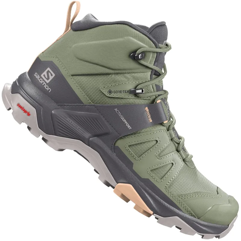 Salomon X Ultra 4 Mid GTX Hikingschuhe Oil Green/Magnet/Almond Cream- 40 2/3 - Nur noch 1 auf Lager