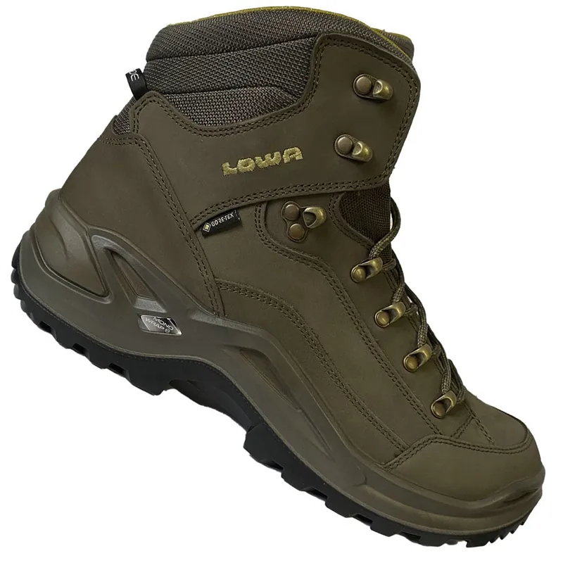 LOWA Renegade GTX Mid Trekkingschuhe Olive/Mustard- 46.5 - Nur noch 1 auf Lager